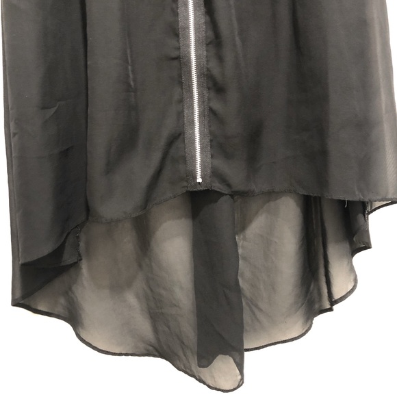 EUC Disney's  [D-Signed] High Low Black Zipper Skirt - Elastic Waistband! - Picture 3 of 9